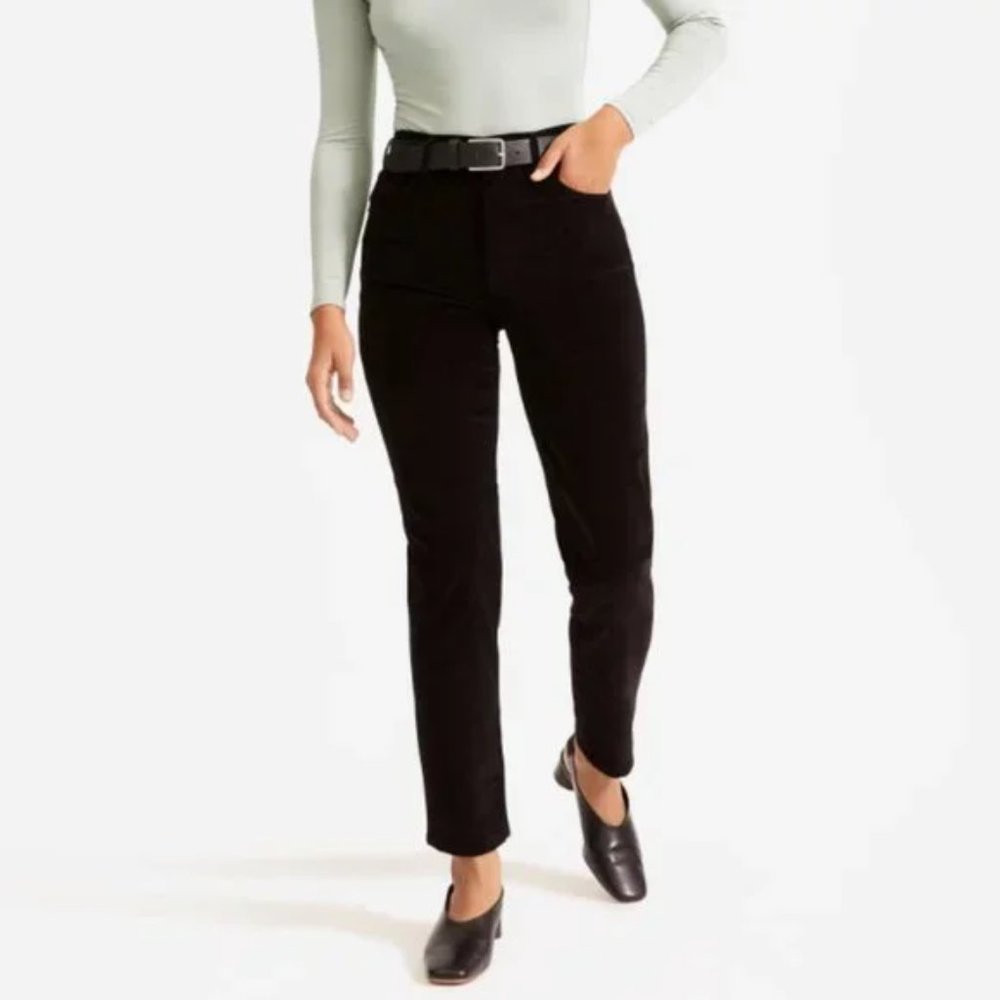 Everlane Baby Cord Cheeky Black Corduroy Pants, size 23